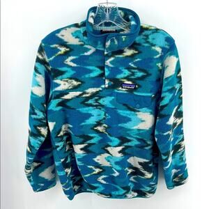 Patagonia Synchilla Snap-T fleece printed 1/4 button up pullover sweater jacket